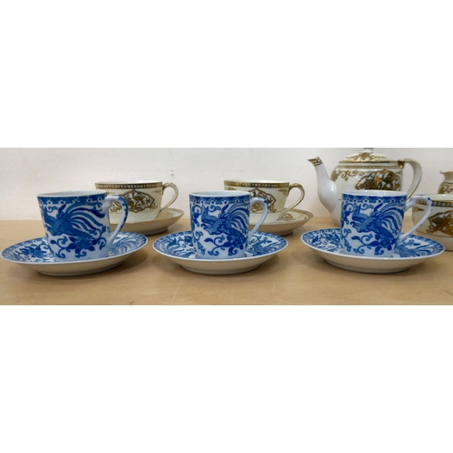 54 - Two patterns of Noritake porcelain teaware