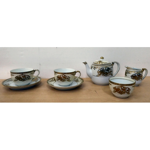 54 - Two patterns of Noritake porcelain teaware