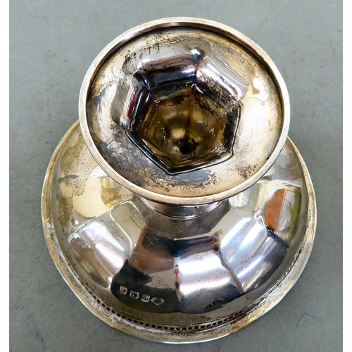 60 - Silver items: to include a pepper mill  Birmingham 1941  (combined approx. weight 8ozs)