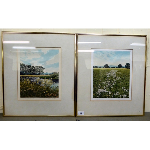 62 - After Graham Everden - 'Water Meadow'  Limited Edition 121/250; and 'Three Oaks'  Limited ... 