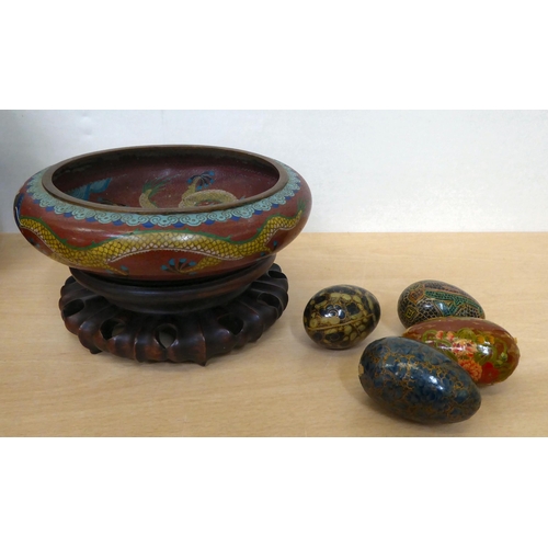 63 - A mixed lot: to include an Asian cast and pierced metal scroll design incense burner  14