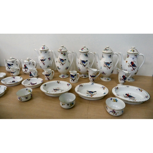 16 - Royal Doulton china Exotic Birds pattern tableware