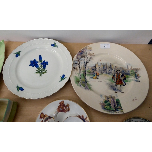 17 - Decorative ceramics: to include two Royal Crown Derby china paperweights with bronzed stoppers  2