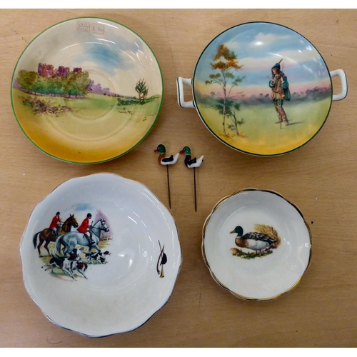 17 - Decorative ceramics: to include two Royal Crown Derby china paperweights with bronzed stoppers  2