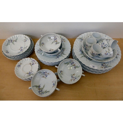 36 - Haviland Limoges porcelain Orsay pattern tableware