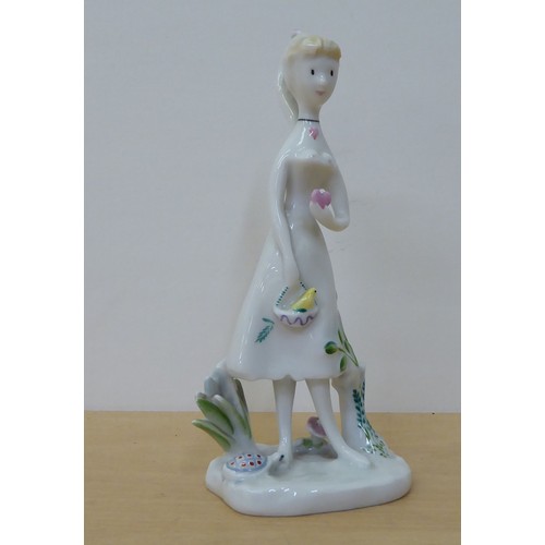 81 - A Rosenthal porcelain figure by Raymond Peynet, a girl with a ponytail  6.5