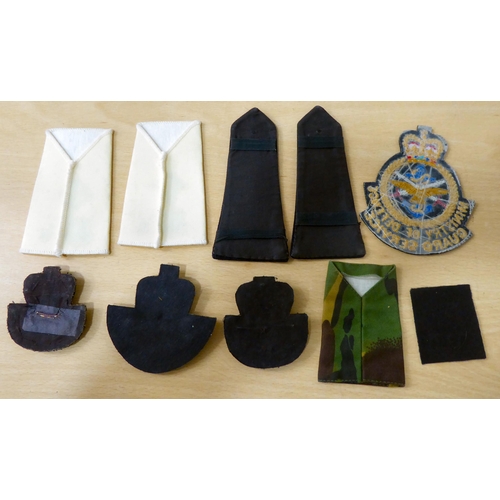 100 - British military uniform embroidered, other badges and emblems: to include RAF, Ministry of Defence ... 