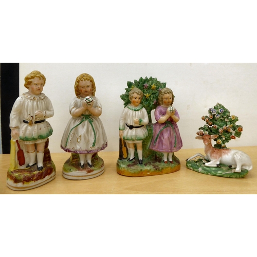 23 - 19thC and later Staffordshire and other pottery model figures and animals  5