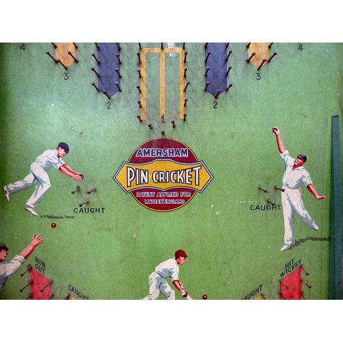 27 - A vintage Amersham pin cricket game 