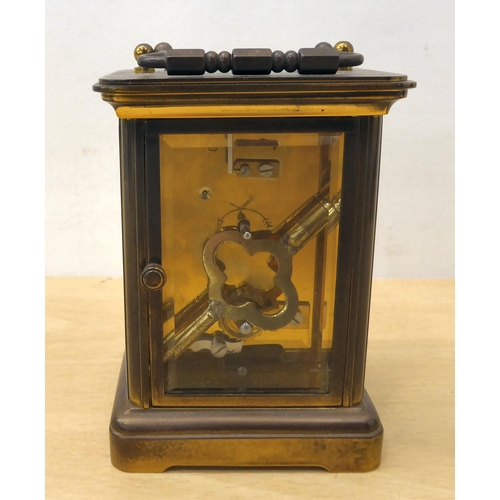 28 - A mixed lot: to include a Matthew Norman brass cased carriage clock, faced by a Roman dial  5