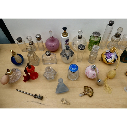 34 - Scent bottles and collectables, mainly glass, some with silver mounts  mixed marks 