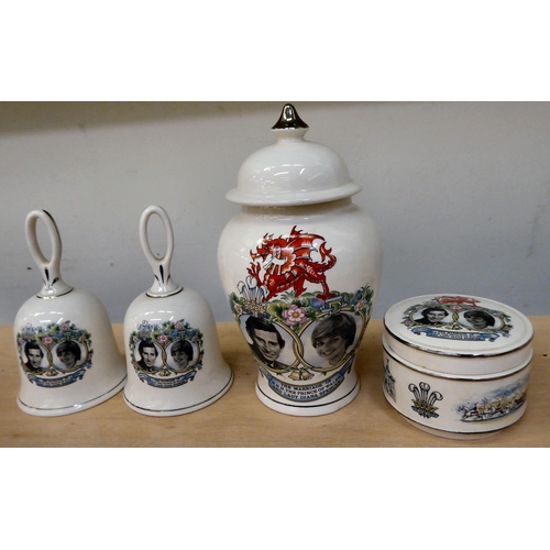 37 - Ceramics and collectables: to include Royal commemorative china bells 