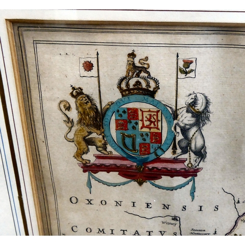 38 - A 17thC county map of Berkshire with coats of arms  16