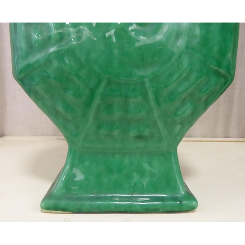 67 - An early 20thC Chinese green crackle glazed china vase  12