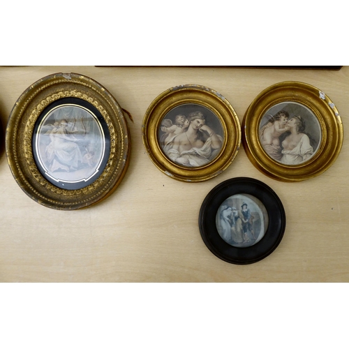 75 - Framed 19thC engravings and prints: to include portraits and nude studies  various sizes