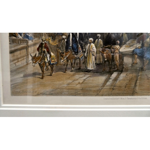 2 - Framed prints: to include two works after David Roberts - Cairo views  10