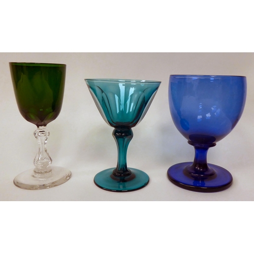 14 - 18th and 19thC drinking glasses: to include an ale flute