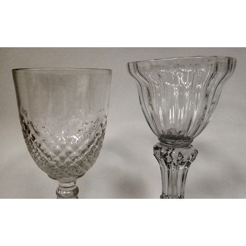 14 - 18th and 19thC drinking glasses: to include an ale flute