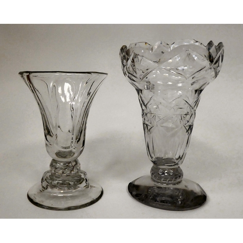 14 - 18th and 19thC drinking glasses: to include an ale flute