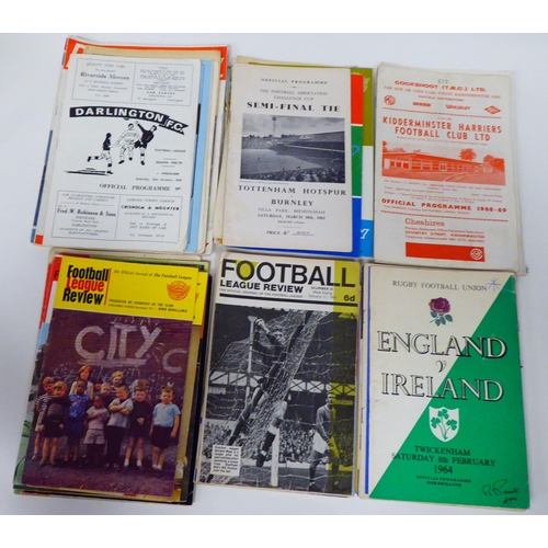 167 - Vintage football association match programmes: to include Liverpool v Chelsea 1965; England v Wales ... 