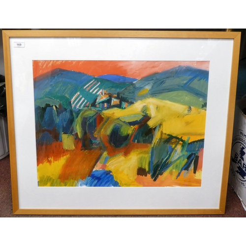 169 - Ray Garvey - 'Towards Dauphin'  acrylic & pastel  bears a signature  dated 1998&n... 