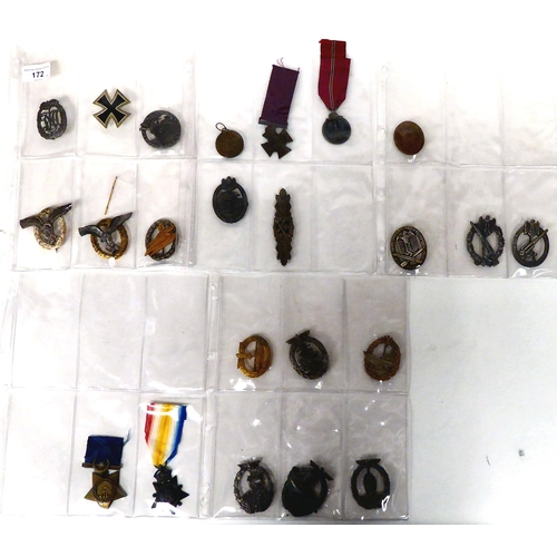 172 - Approx. twenty-three World War II medals and other insignia, some copies(Please Note: this lot is su... 