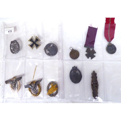 172 - Approx. twenty-three World War II medals and other insignia, some copies(Please Note: this lot is su... 