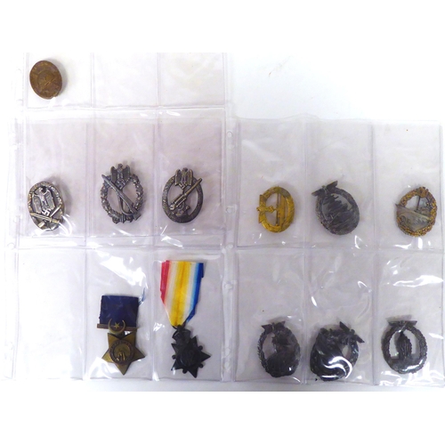 172 - Approx. twenty-three World War II medals and other insignia, some copies(Please Note: this lot is su... 