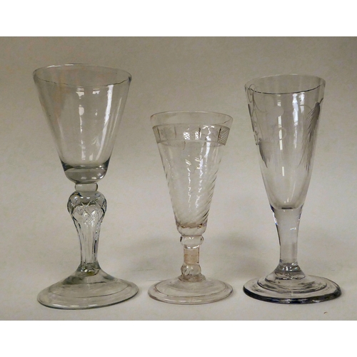 2 - Three late 18th/early 19thC ale flutes  5