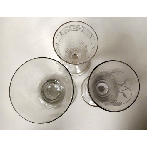 2 - Three late 18th/early 19thC ale flutes  5