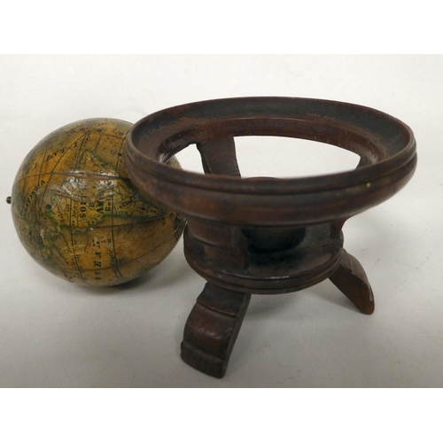 334 - An early 19thC JG Klinger miniature terrestrial globe  1.5