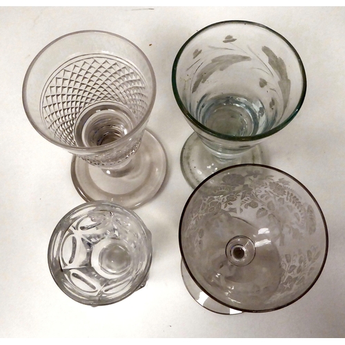 35 - 19thC glassware: to include a clear penny lick  4