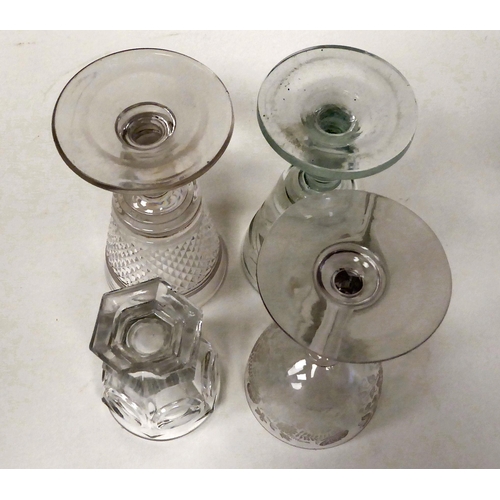 35 - 19thC glassware: to include a clear penny lick  4