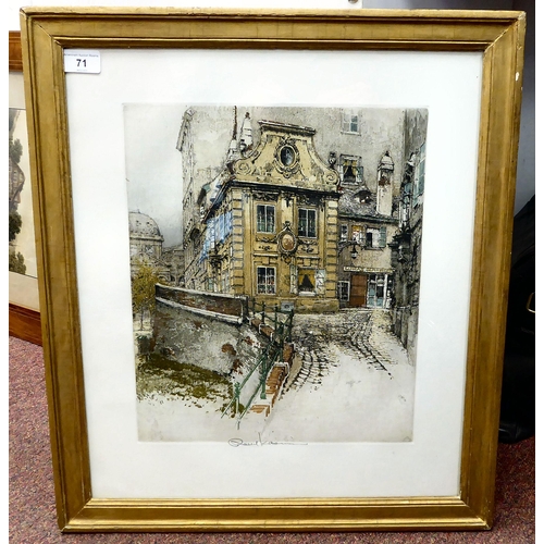 71 - After Robert Kasimir - 'Schuberts House in Vienna'  lithograph  bears a pencil signature&n... 