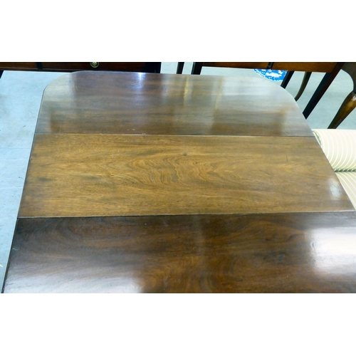 38 - A modern reproduction of a 19thC mahogany Pembroke style dining table with D-ends and four leaves, r... 