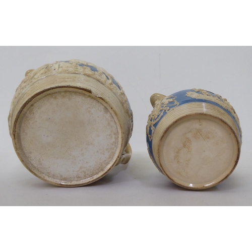 107 - Victorian and later ceramics: to include a pair of Royal Doulton china vases of tapered, hexagonal f... 