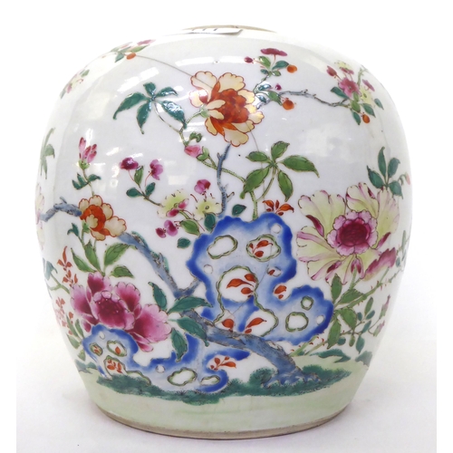 111 - 18th, 19th & 20thC Chinese ceramics: to include a circa 1860 porcelain vase of bulbous form, dec... 