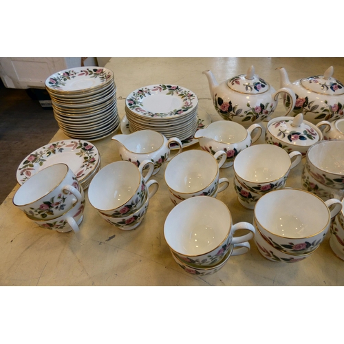 16 - Wedgwood bone china Hathaway Rose pattern teaware