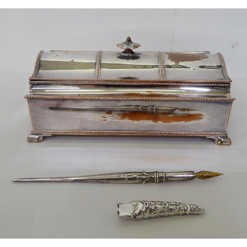 23 - Silver, white metal and silver plated items: to include dressing table items  mixed marks