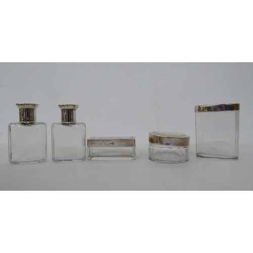 23 - Silver, white metal and silver plated items: to include dressing table items  mixed marks