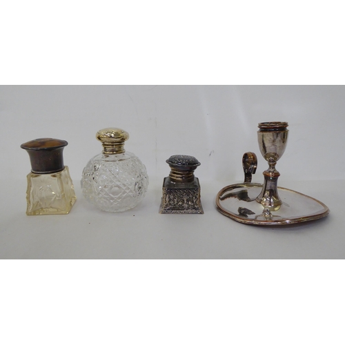 23 - Silver, white metal and silver plated items: to include dressing table items  mixed marks