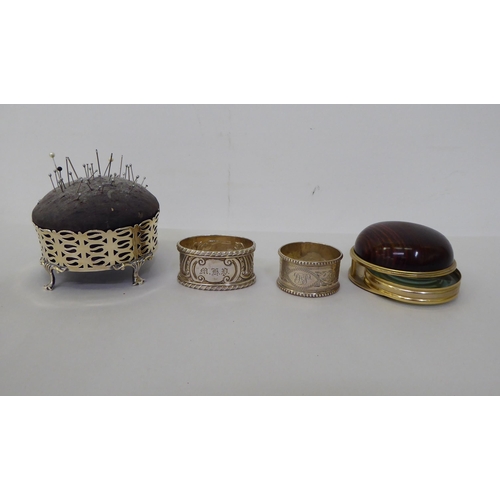 23 - Silver, white metal and silver plated items: to include dressing table items  mixed marks