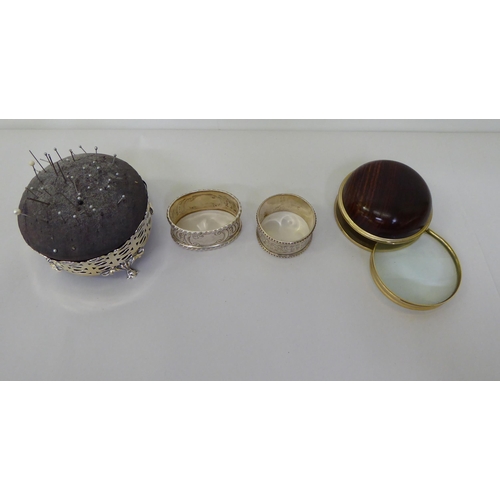 23 - Silver, white metal and silver plated items: to include dressing table items  mixed marks