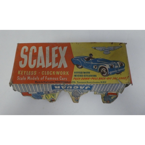 26 - Diecast model vehicles: to include a Scalex clockwork Jaguar  boxed