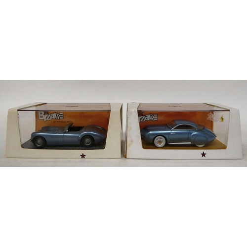 280 - Three Spark scale models, viz. a 1970s Alfa Romeo Carabo; a TVR Sagans 2005; and an Austin Healey 10... 