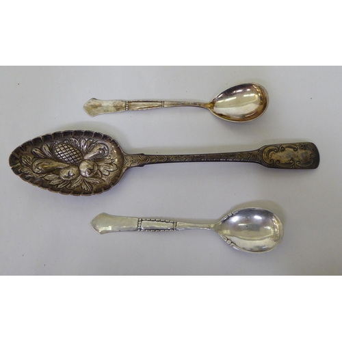 30 - Silver and white metal items: to include flatware  mixed marks