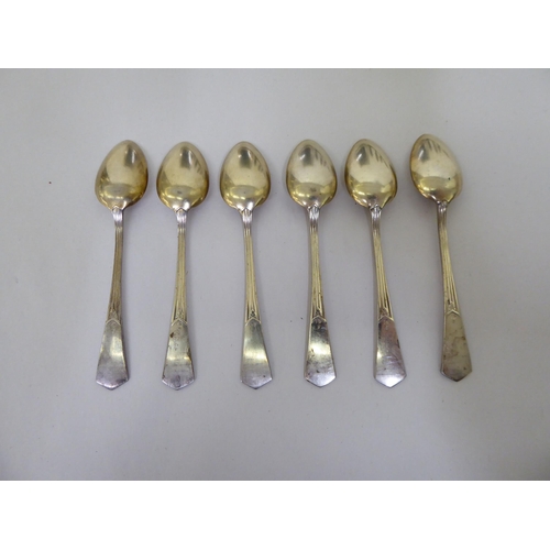 30 - Silver and white metal items: to include flatware  mixed marks