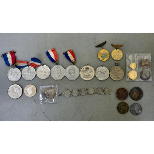 309 - Collectables: to include lighters; coins; and replica medals