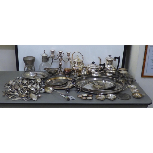 32 - Silver plated tableware: to include a Victorian style, four piece demi-reeded tea set