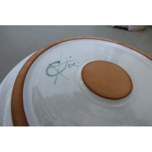 334 - English studio pottery: to include a Rye model duck  5